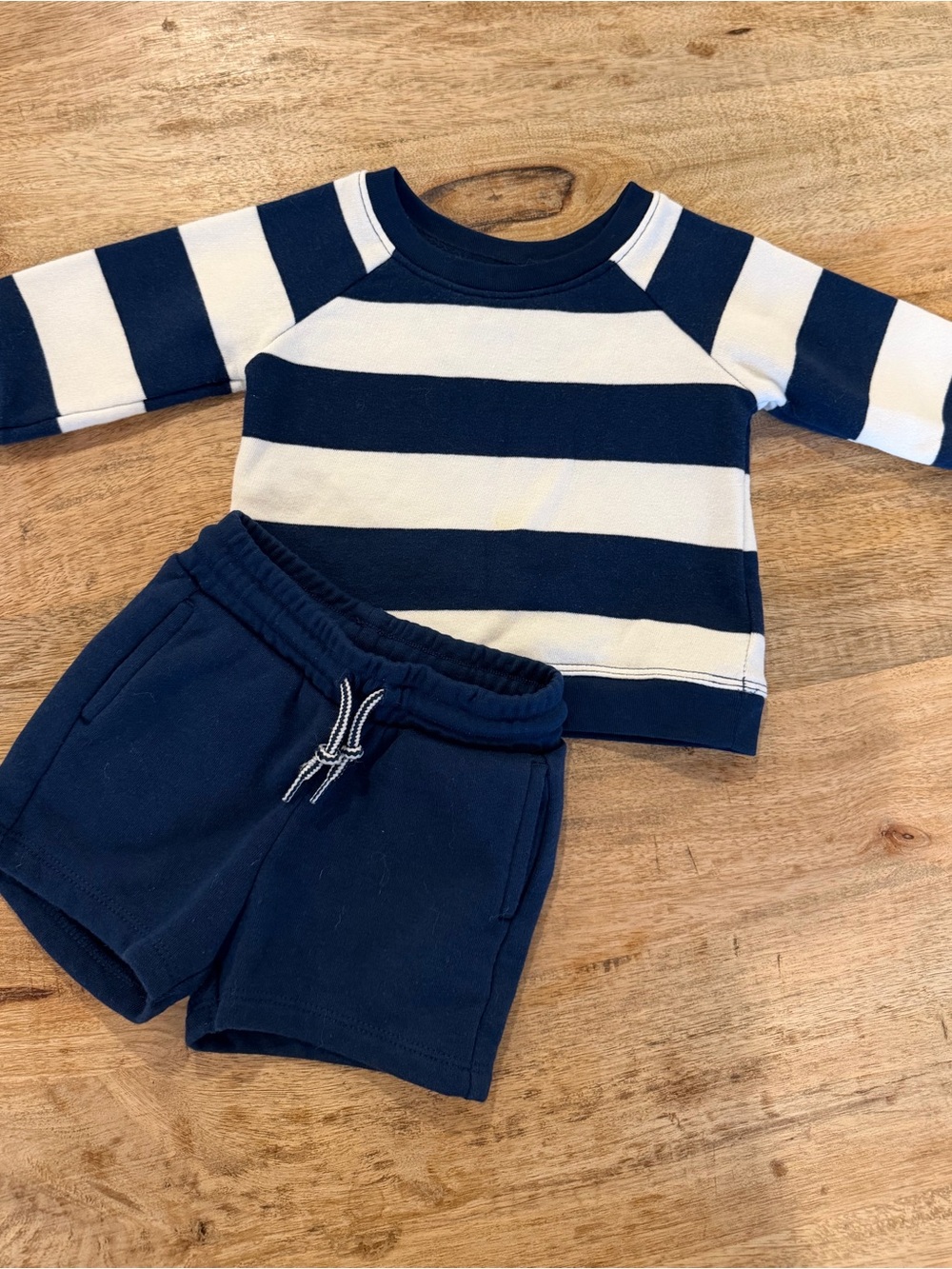 Old Navy Striped Matching Set | 0–3 Months | Navy & White | Gender Neutral